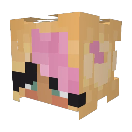 m0chi_queen_ Minecraft avatar head, 3D render
