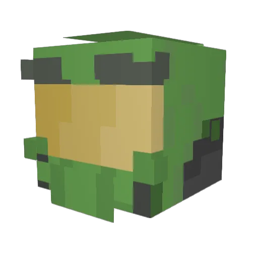 m0ckle Minecraft avatar head, 3D render