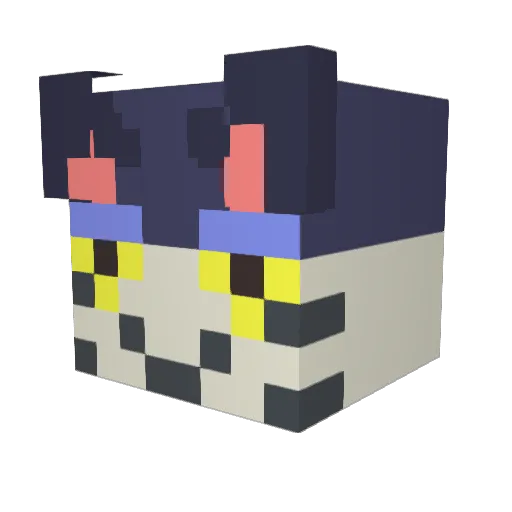 m0derncat Minecraft avatar head, 3D render