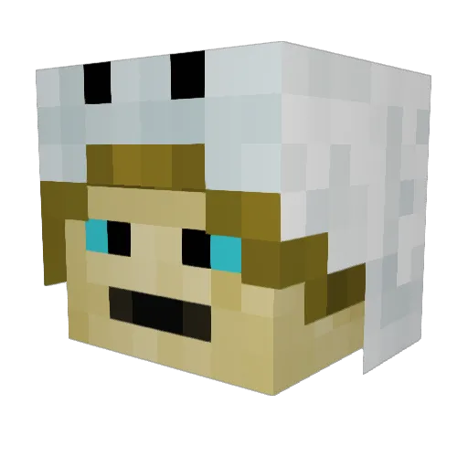 m0dular Minecraft avatar head, 3D render