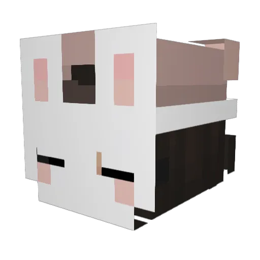 m0ffee Minecraft avatar head, 3D render