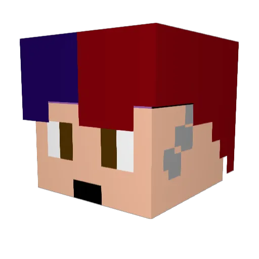 m0m0ch11 Minecraft avatar head, 3D render