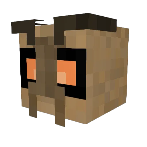m0man Minecraft avatar head, 3D render