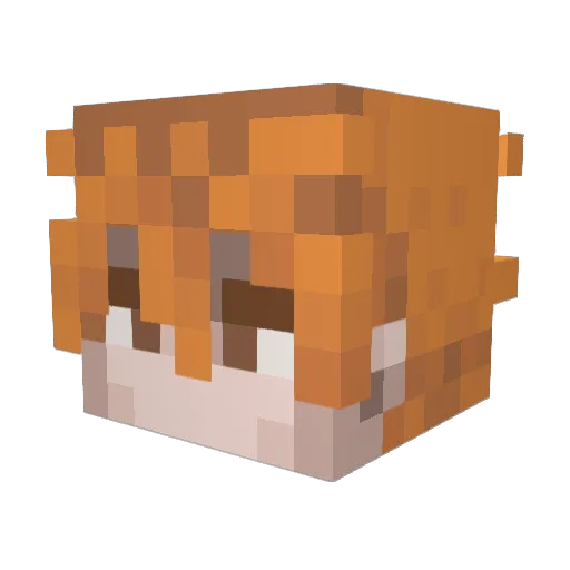 m0mmym1lk1es Minecraft avatar head, 3D render