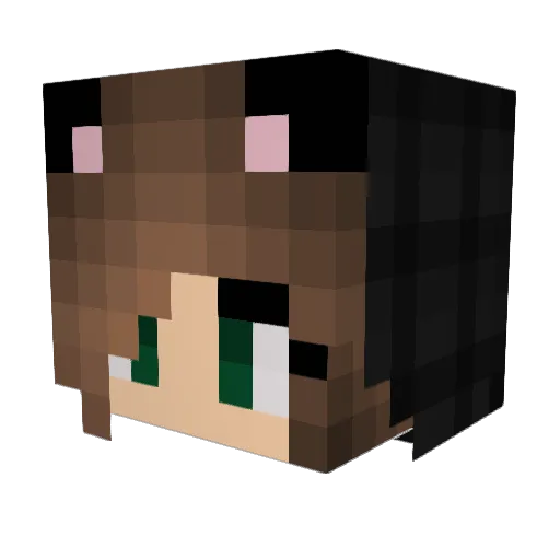 m0n4rk Minecraft avatar head, 3D render