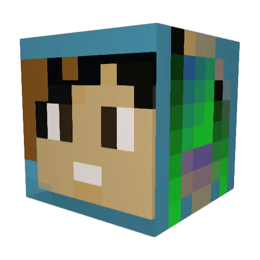 m0nm0n4 Minecraft avatar head, 3D render