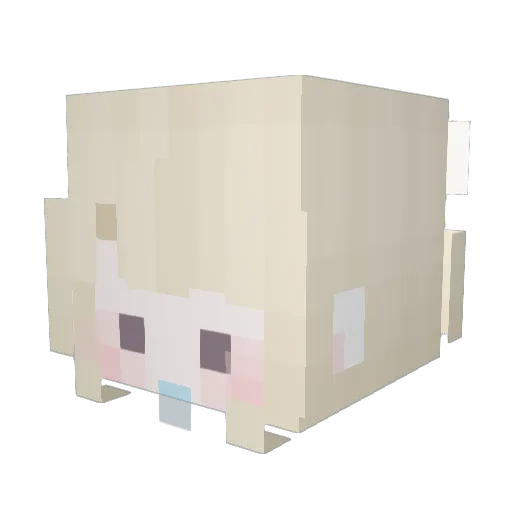 m0nq_c Minecraft avatar head, 3D render