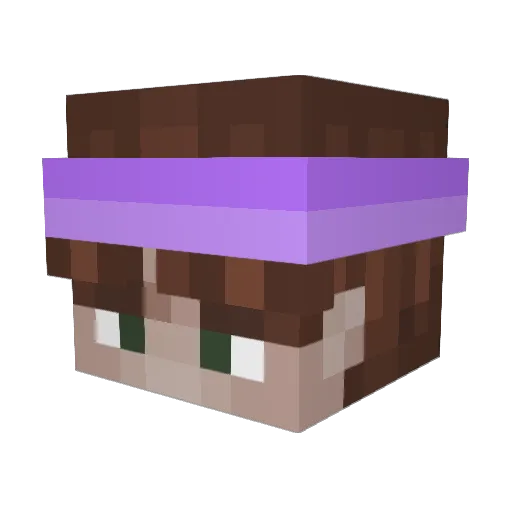 m0nsit Minecraft avatar head, 3D render