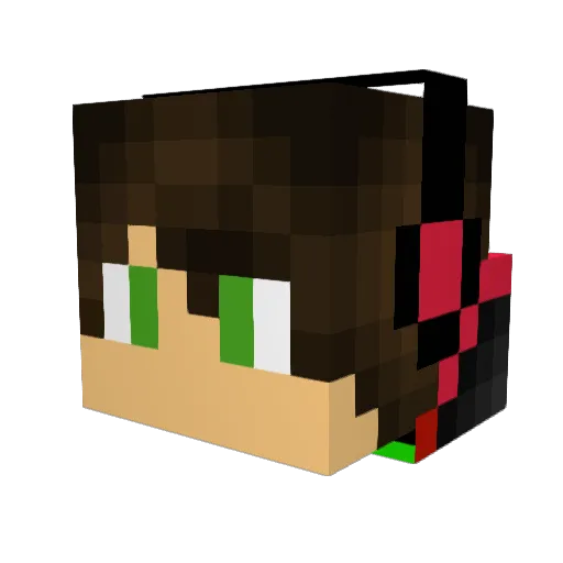 m0nst3r10 Minecraft avatar head, 3D render
