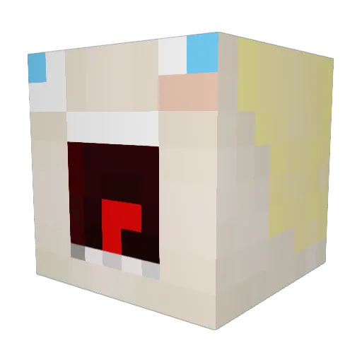 m0rtebranca Minecraft avatar head, 3D render