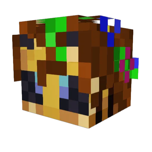 m0ssybee Minecraft avatar head, 3D render
