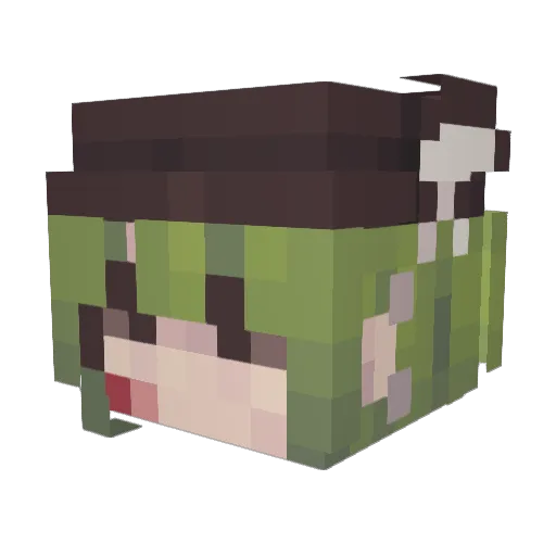 m0thr0ck Minecraft avatar head, 3D render