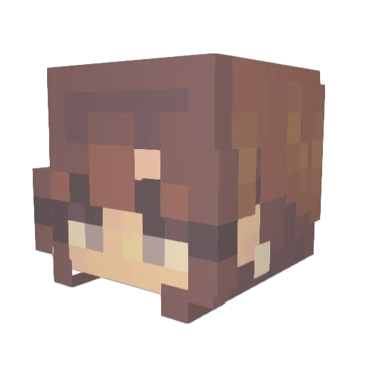 m0top0p Minecraft avatar head, 3D render