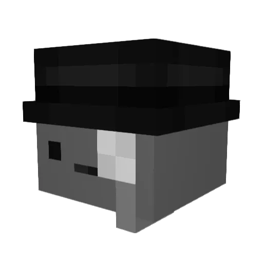 m0uh Minecraft avatar head, 3D render