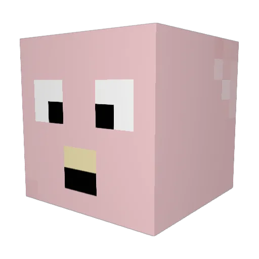 m0useyy Minecraft avatar head, 3D render