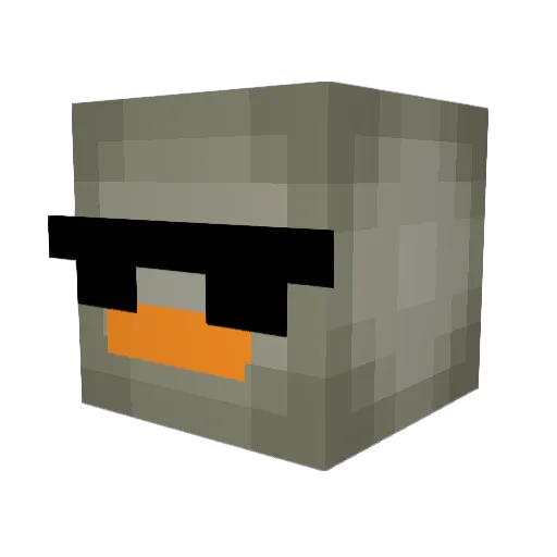 m0vic Minecraft avatar head, 3D render