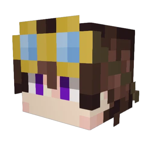 m0vntain Minecraft avatar head, 3D render