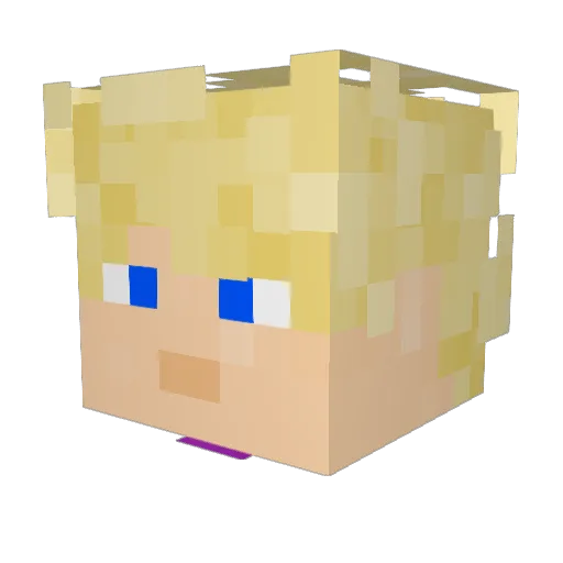 m113s Minecraft avatar head, 3D render