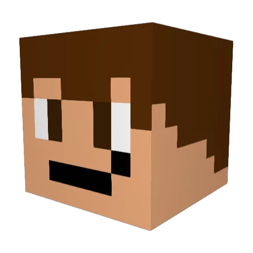 m123456789611 Minecraft avatar head, 3D render