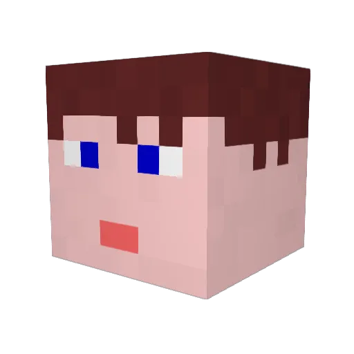 m12xzy Minecraft avatar head, 3D render