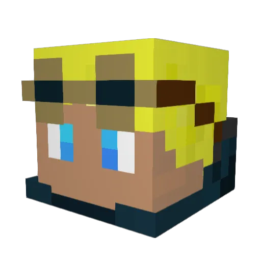 m1Kaz1lla Minecraft avatar head, 3D render