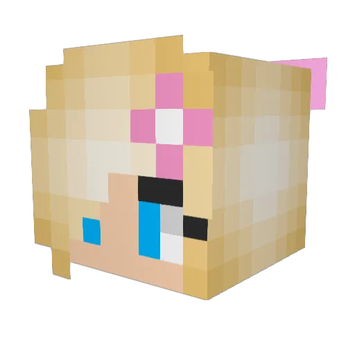m1k337 Minecraft avatar head, 3D render