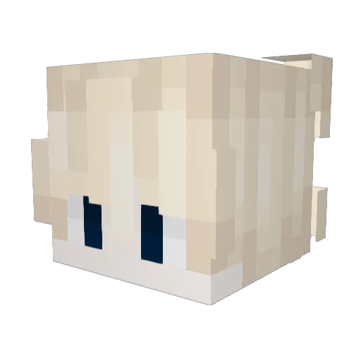 m1kaTV Minecraft avatar head, 3D render