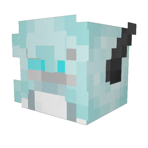 m1lk1e_l4tt3 Minecraft avatar head, 3D render