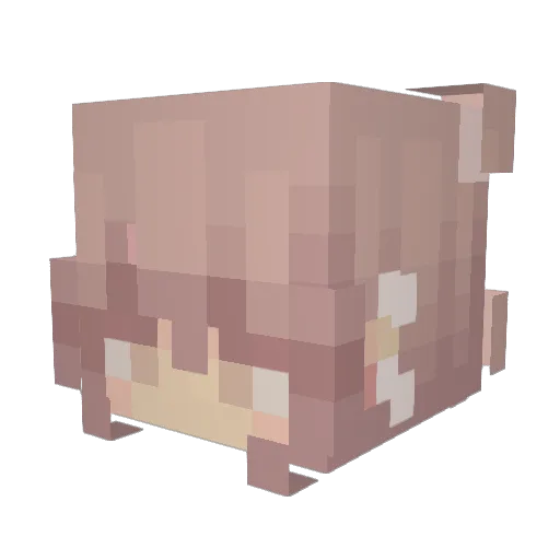 m1lkluvr Minecraft avatar head, 3D render