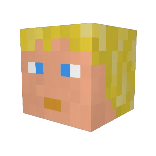 m1nealex Minecraft avatar head, 3D render