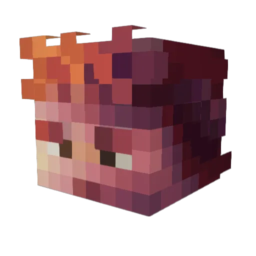 m1ner0 Minecraft avatar head, 3D render