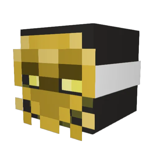m1o_007 Minecraft avatar head, 3D render