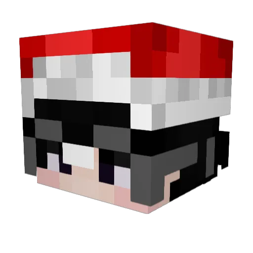 m1opia Minecraft avatar head, 3D render