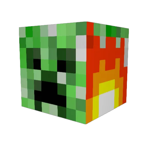 m1rfe Minecraft avatar head, 3D render
