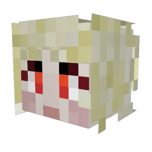 m1rkat Minecraft avatar head, 3D render