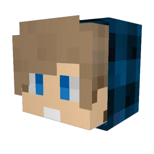 m1shaje Minecraft avatar head, 3D render