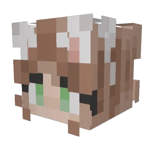 m1shuu Minecraft avatar head, 3D render