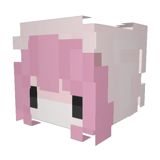 m1vonk Minecraft avatar head, 3D render