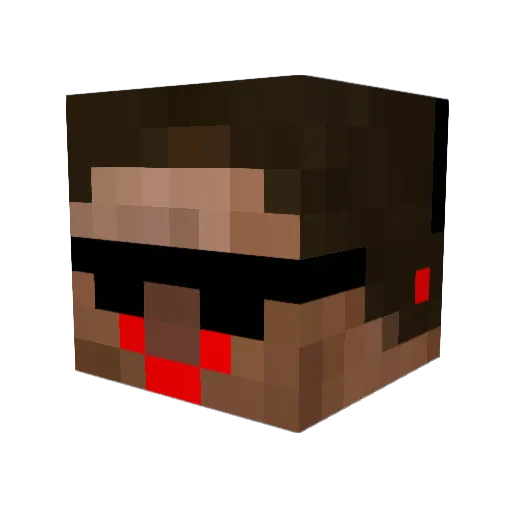 m1xa14 Minecraft avatar head, 3D render