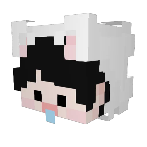 m1yeok_ Minecraft avatar head, 3D render