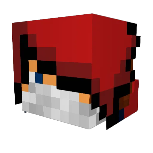 m1zze Minecraft avatar head, 3D render