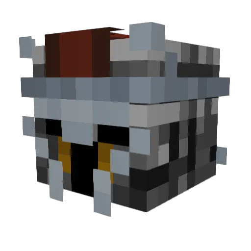 m249_real Minecraft avatar head, 3D render