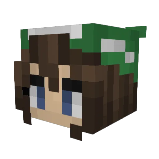 m2_z Minecraft avatar head, 3D render