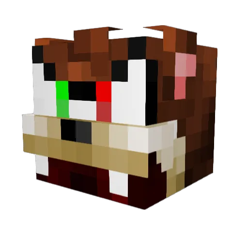 m2ve Minecraft avatar head, 3D render