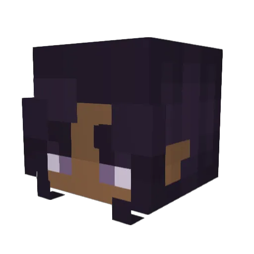 m314ni3 Minecraft avatar head, 3D render