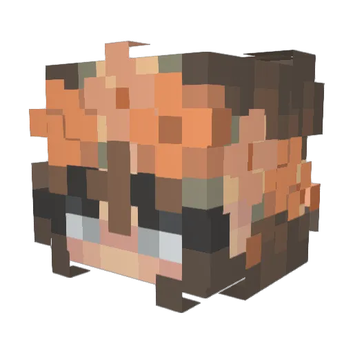 m3ad0w_ Minecraft avatar head, 3D render