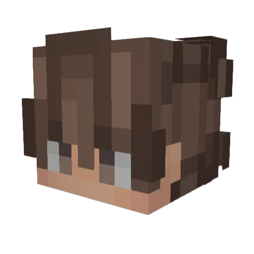 m3eks Minecraft avatar head, 3D render