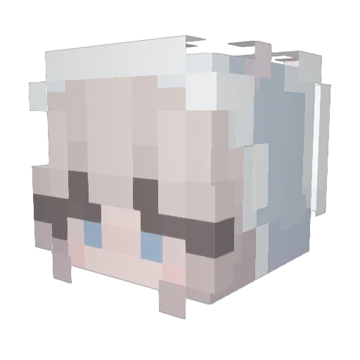 m3l_s Minecraft avatar head, 3D render
