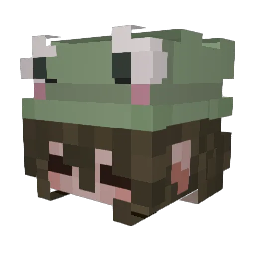 m3li_v Minecraft avatar head, 3D render