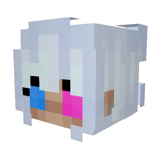 m3moria Minecraft avatar head, 3D render